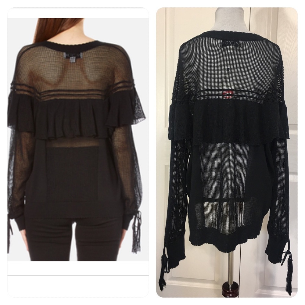 NWT! Wildfox Women's Mirage Sweatshirt Black - Picture 2 of 6